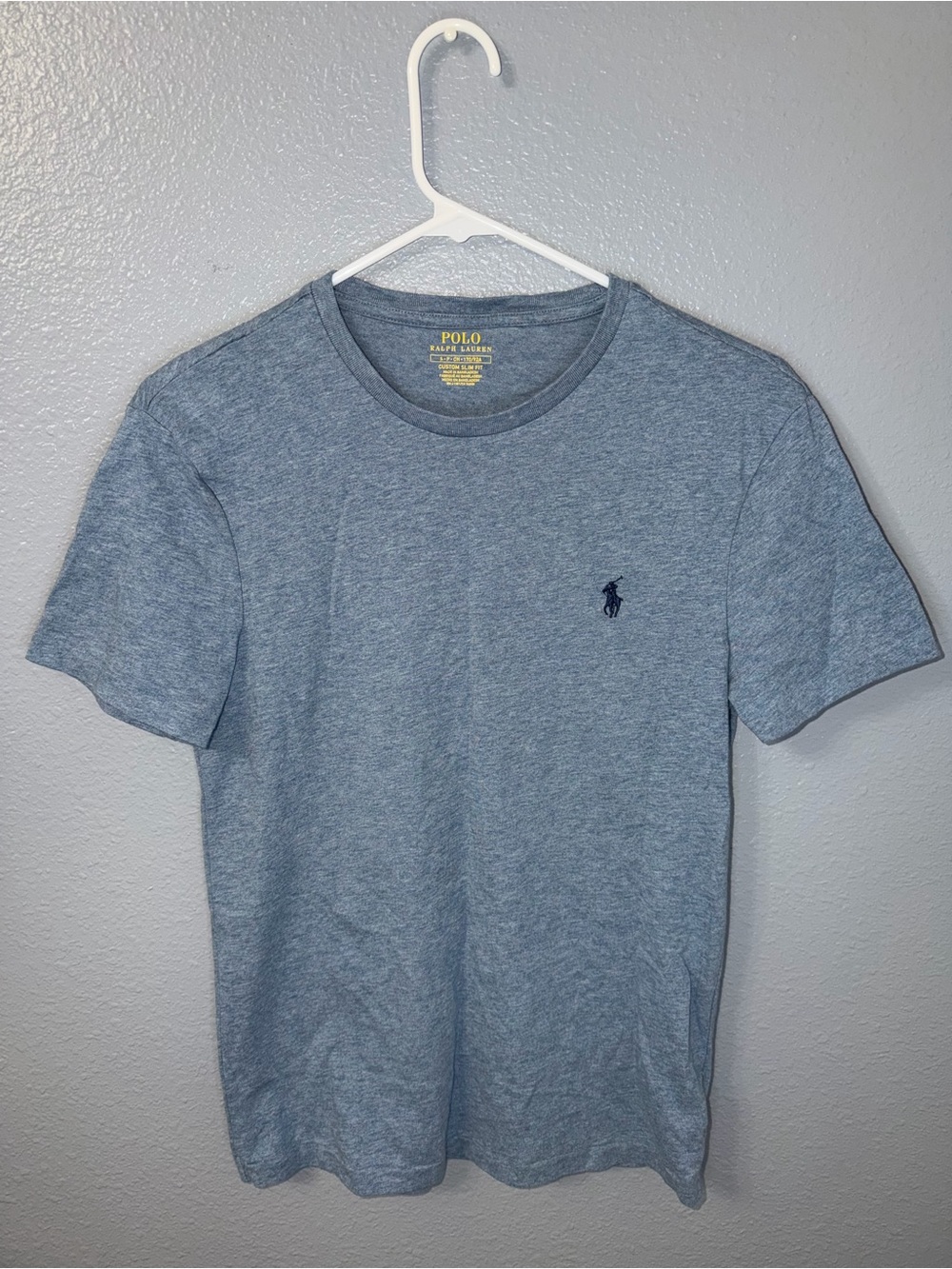 Polo by Ralph Lauren Heather Blue Crew Tee with Navy Pony